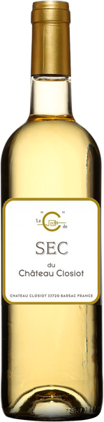 Chateau Closiot 'Le C de Sec' Bordeaux Blanc 2020 – Bibendum